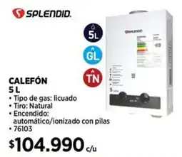 Construmart Splendid calefón oferta