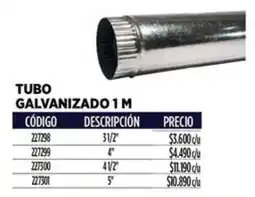 Construmart Tubo galvanizado oferta