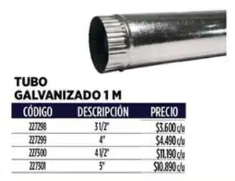 Construmart Tubo galvanizado oferta