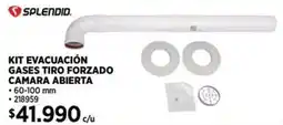Construmart Splendid kit evacuación gases tiro forzado camara abierta oferta