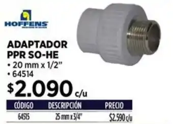 Construmart Hoffens adaptador ppr so-he oferta