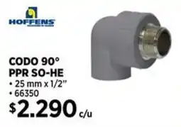 Construmart Hoffens codo 90° ppr so-he oferta