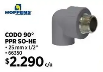 Construmart Hoffens codo 90° ppr so-he oferta