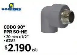 Construmart Hoffens codo 90° ppr so-he oferta