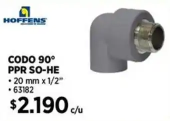 Construmart Hoffens codo 90° ppr so-he oferta