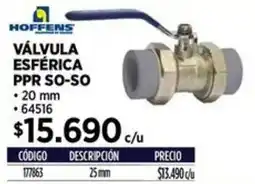 Construmart Hoffens válvula esférica ppr so-so oferta