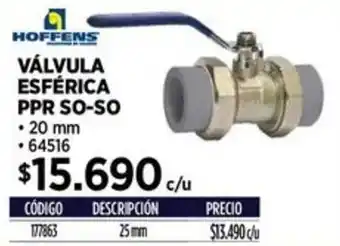 Construmart Hoffens válvula esférica ppr so-so oferta