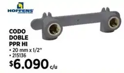 Construmart Hoffens codo doble ppr hi oferta