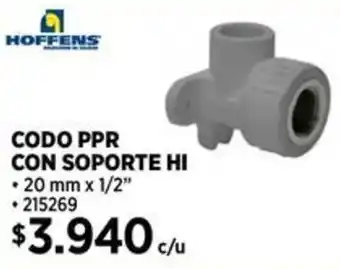 Construmart Hoffens codo ppr con soporte hi oferta