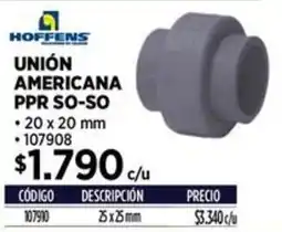Construmart Hoffens unión americana ppr so-so oferta