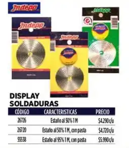 Construmart Indeap display soldaduras oferta