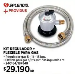 Construmart Splendid. +providus kit regulador + flexible para gas oferta