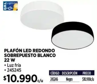 Construmart Plafón led redondo sobrepuesto blanco oferta