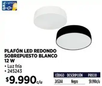 Construmart Plafón led redondo sobrepuesto blanco oferta