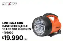 Construmart Rayovac linterna con base reclinable 10 led 100 lúmenes oferta
