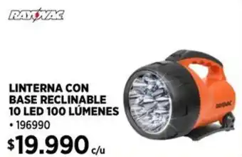 Construmart Rayovac linterna con base reclinable 10 led 100 lúmenes oferta