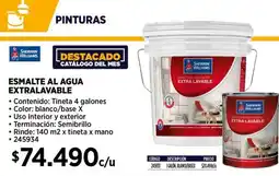 Construmart Sherwin williams esmalte al agua extralavable oferta