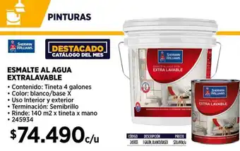 Construmart Sherwin williams esmalte al agua extralavable oferta