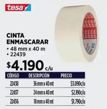 Construmart Tesa cinta enmascarar oferta