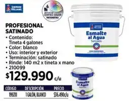 Construmart Sherwin williams profesional satinado oferta