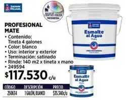 Construmart SHERWIN WILLIAMS PROFESIONAL MATE oferta
