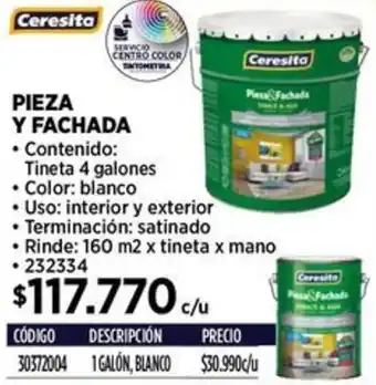 Construmart Ceresita pieza y fachada oferta