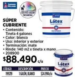 Construmart Sherwin williams súper cubriente oferta