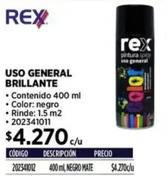 Construmart Rex uso general brillante oferta