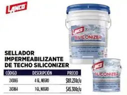Construmart Lanco sellador impermeabilizante de techo siliconizer negro oferta