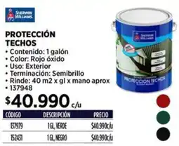 Construmart Sherwin williams protección techos oferta