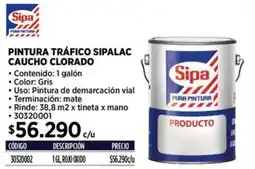 Construmart Sipa pintura tráfico sipalac caucho clorado oferta