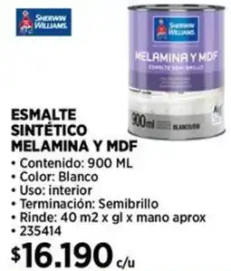 Construmart Sherwin williams esmalte sintético melamina y mdf oferta