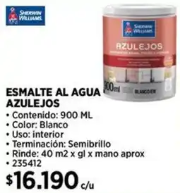 Construmart Sherwin williams esmalte al agua azulejos oferta