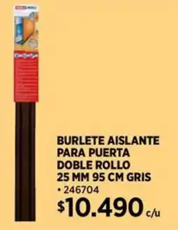 Construmart Burlete aislante para puerta doble rollo gris oferta
