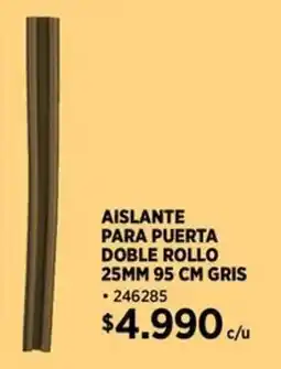 Construmart Aislante para puerta doble rollo gris oferta