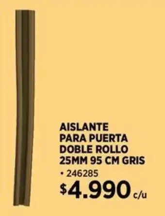 Construmart Aislante para puerta doble rollo gris oferta