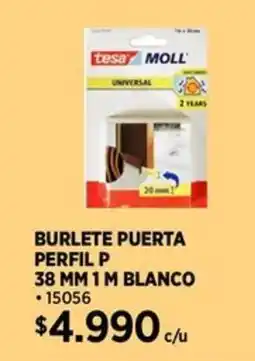 Construmart Burlete puerta perfil p blanco oferta