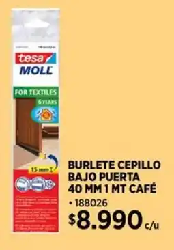 Construmart Burlete cepillo bajo puerta café oferta