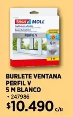 Construmart Burlete ventana perfil v blanco oferta