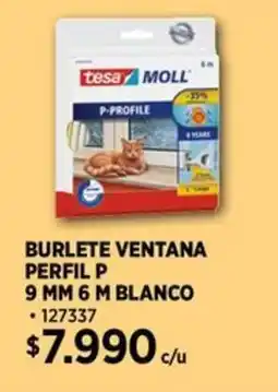 Construmart Burlete ventana perfil p blanco oferta
