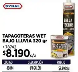 Construmart Dynal tapagoteras wet bajo lluvia oferta