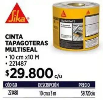 Construmart Sika cinta tapagoteras multiseal oferta