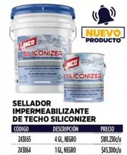 Construmart Lanco  sellador impermeabilizante de techo siliconizer negro oferta