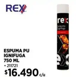 Construmart Rex espuma pu ignifuga oferta