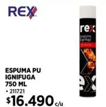 Construmart Rex espuma pu ignifuga oferta
