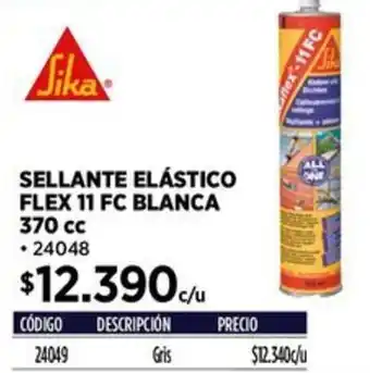 Construmart Sika sellante elástico flex 11 fc blanca oferta