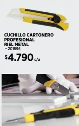 Construmart Cuchillo cartonero profesional riel metal oferta