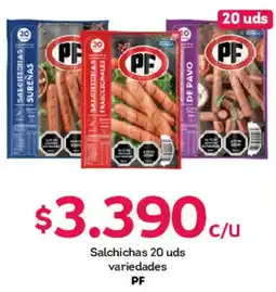 Tottus Salchichas variedades PF oferta