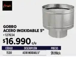 Construmart Gorro acero inoxidable oferta