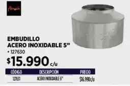 Construmart Embudillo acero inoxidable oferta